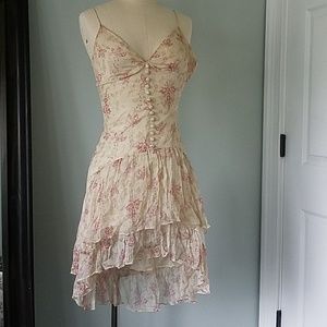 Silk flirty high-low dress
